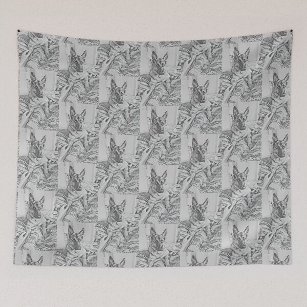 Item preview, Retro look German Shepard sketch photo designed and sold by Mark Grimsley.