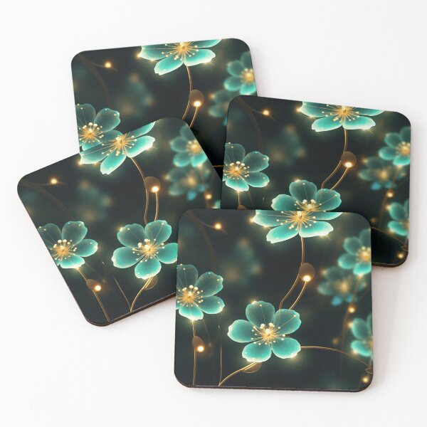 Item preview, Small Golden Glowing Flowers Design designed and sold by StudioRedKoala.