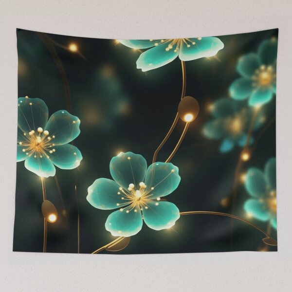 Item preview, Small Golden Glowing Flowers Design designed and sold by StudioRedKoala.