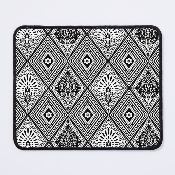 Item preview, Black and White Modern Fabric Diamond Seamless Pattern #5 designed and sold by Kasalongdesign.