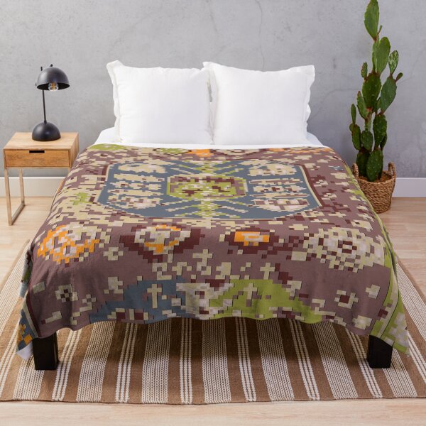 Item preview, Alfombra cuadrada glitch naranja designed and sold by Alessandro Remo Mazzoni Remotextiles.
