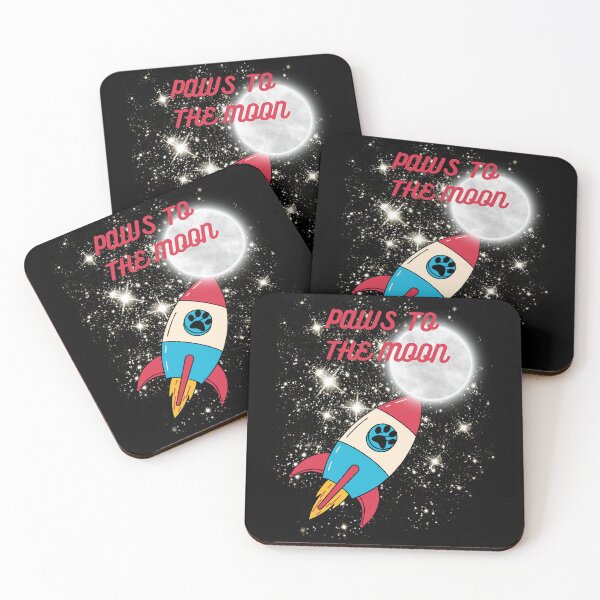 Item preview, Paws to the Moon designed and sold by CuteCatsCoffee.