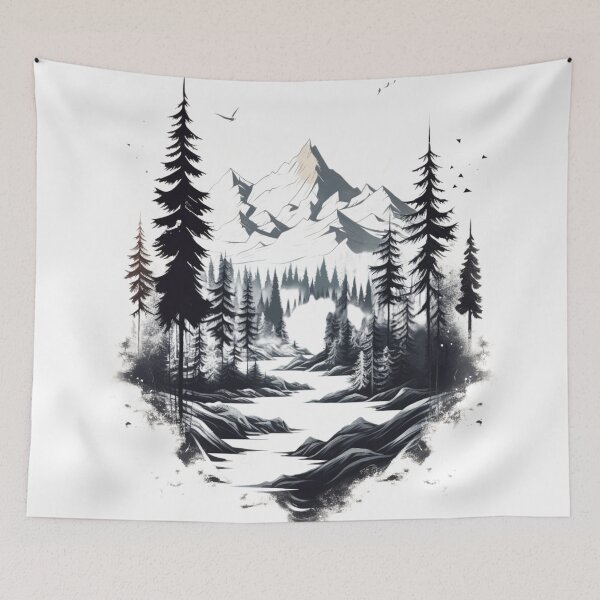 Item preview, Forest Landscape designed and sold by GoodOldVintage.