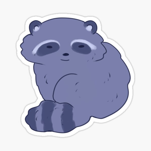 50/100Pcs Novelty Cute Kawaii Cartoon Animals Raccoon Stickers PVC