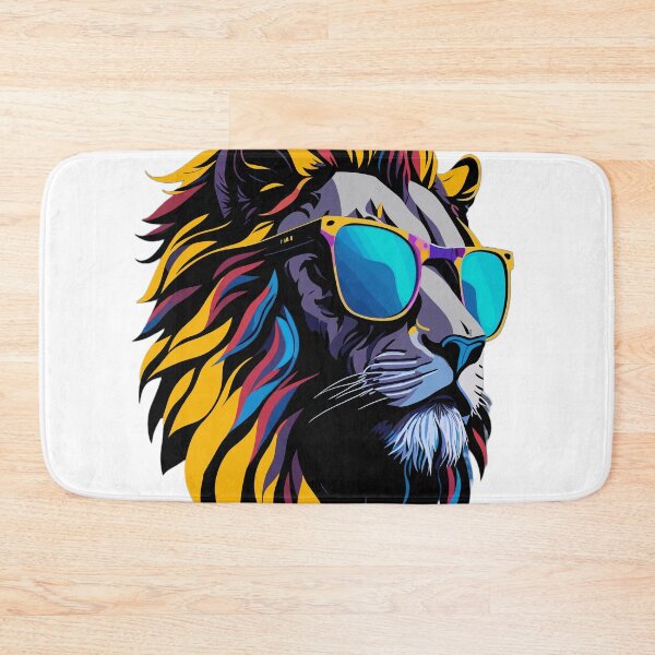 Item preview, Colourful Cool Lion with Sunglasses designed and sold by ancient-times.