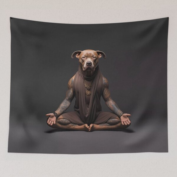 Item preview, Pitbull meditating designed and sold by the99thstudio.