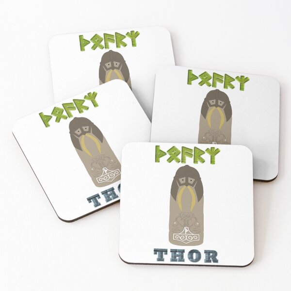 Item preview, THOR Old Norse God with Elder Futhark Runes designed and sold by SWATARA.
