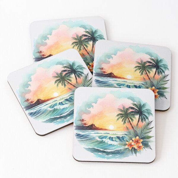 Item preview, Vintage Watercolor Beach Design designed and sold by GoodOldVintage.