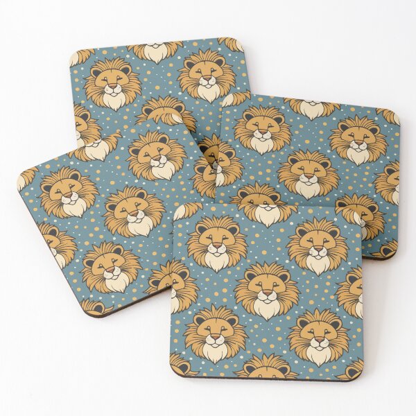 Item preview, Lions cute cartoon pattern artwork designed and sold by LIRAZ ZIV.