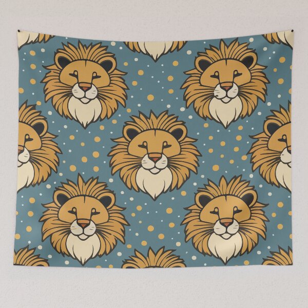 Item preview, Lions cute cartoon pattern artwork designed and sold by LIRAZ ZIV.