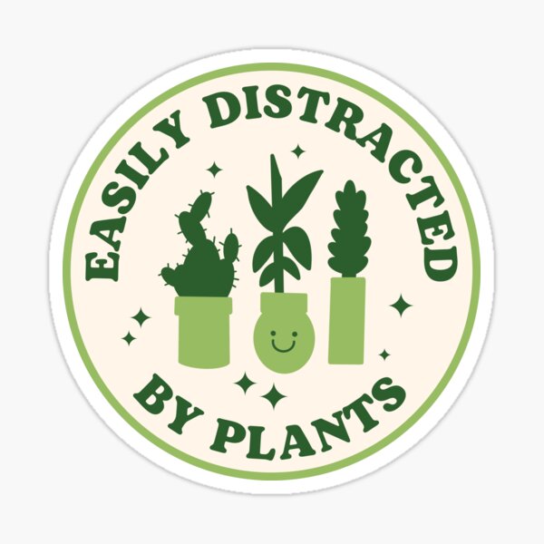 Item preview, Easily Distracted By Plants - Green designed and sold by Chanaika4.