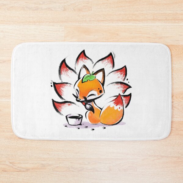 Item preview, Kitsune Cute Fox - Japanese Kanji Ink - Funny nature animal designed and sold by BlancaVidal.