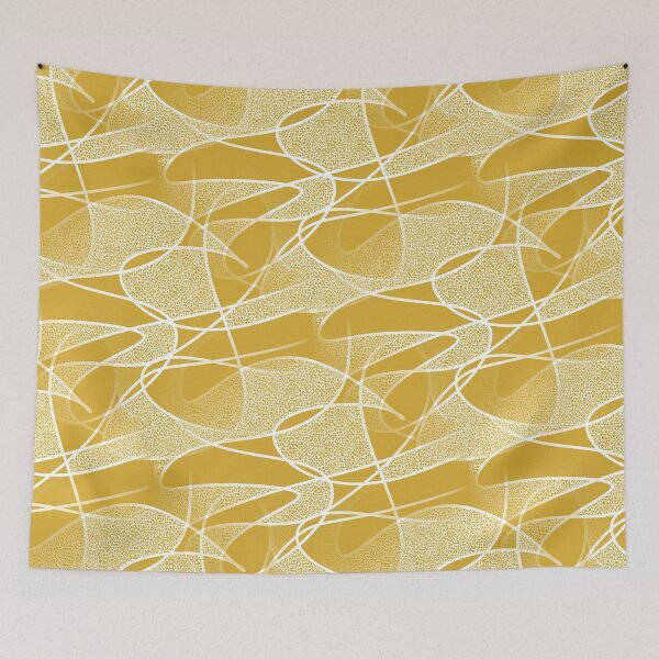 Item preview, Yellow Scribble Line Pattern designed and sold by Artistestella.