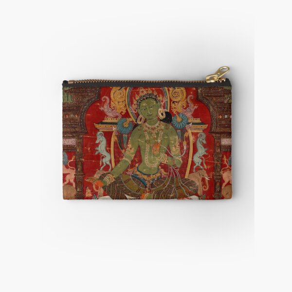 Item preview, Thangka Green Tara on Silk designed and sold by Mulan-Prints.
