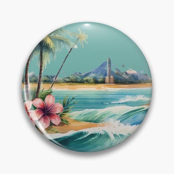 Artikelvorschau, Vintage-Aquarell-Stranddesign entworfen und verkauft von GoodOldVintage.