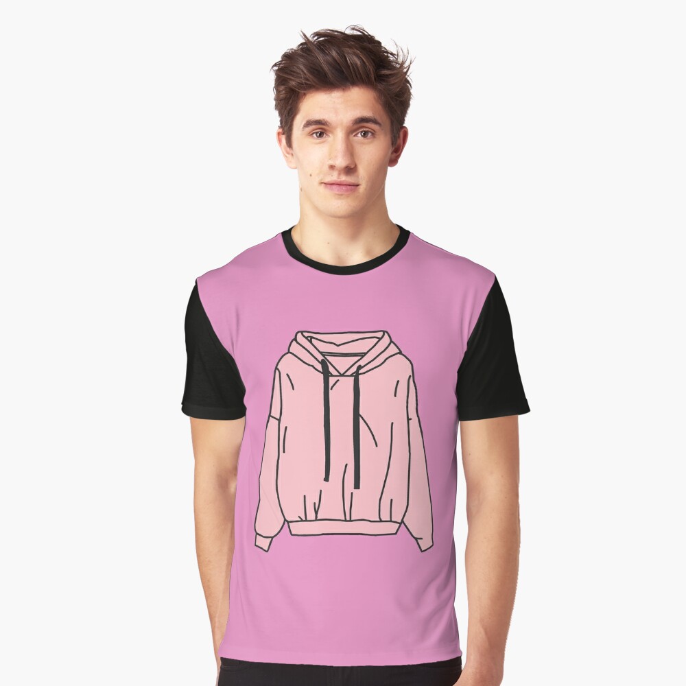 T-shirt Aesthetics Hoodie Top, pink sticker, logo, computer