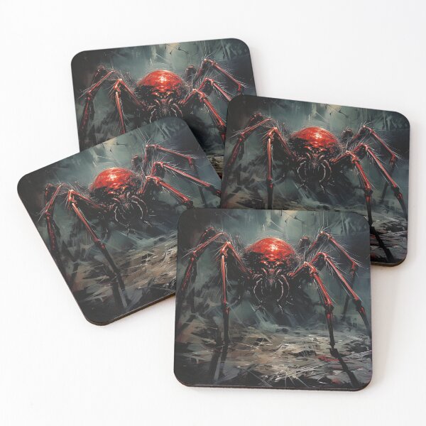Item preview, Oil Painting of a Giant Demon Spider for a Vintage Horror Movie Poster designed and sold by sμ (smew).