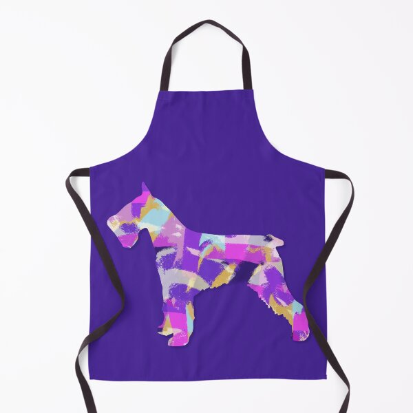 Artikelvorschau, Schnauzer-Hundesilhouette Lila Rosa Gelb Blau Design entworfen und verkauft von AMSonArt.
