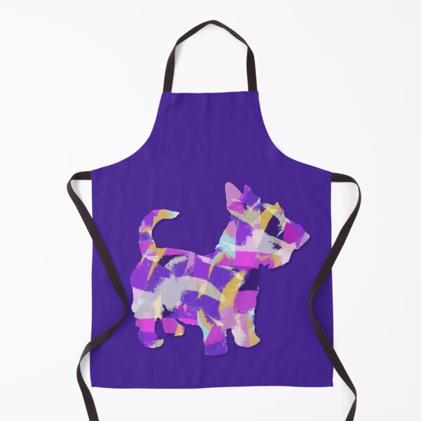 Item preview, Scottish Terrier Scottie Dog Silhouette Purple Pink Yellow Blue Design designed and sold by AMSonArt.