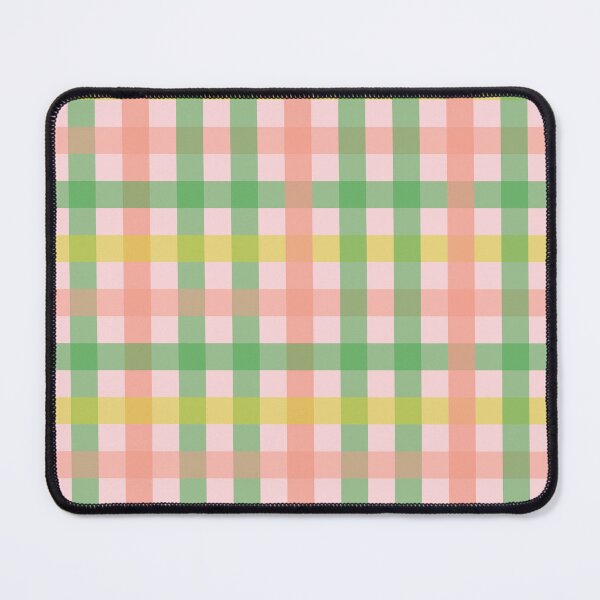 Item preview, Gingham Check Multicolor Pattern Pastel Green Pink Chartreuse designed and sold by kierkegaard.