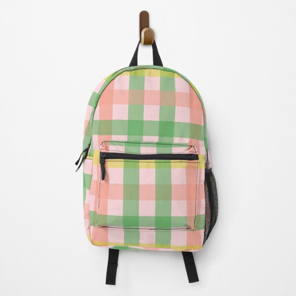 Item preview, Gingham Check Multicolor Pattern Pastel Green Pink Chartreuse designed and sold by kierkegaard.