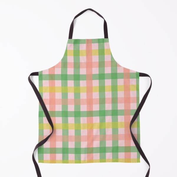 Item preview, Gingham Check Multicolor Pattern Pastel Green Pink Chartreuse designed and sold by kierkegaard.