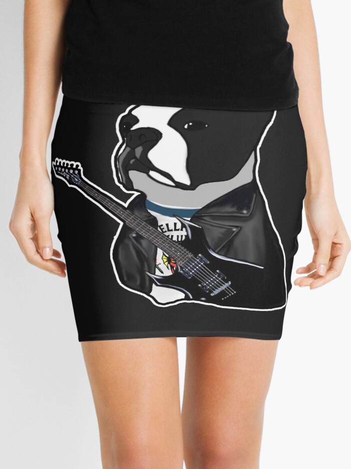 Thumbnail 1 of 4, Mini Skirt, EDDIE MUSIC GUITAR FRENCH BULLDOG PET JACKET designed and sold by donpufanft.