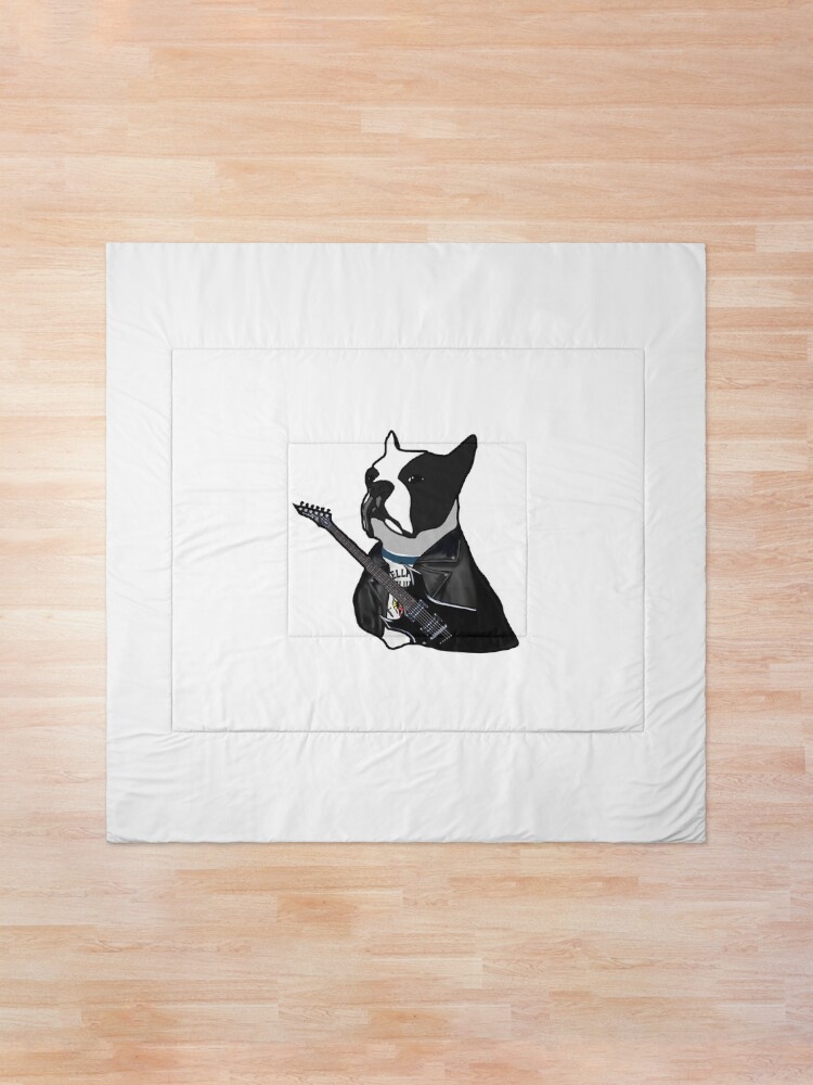 Thumbnail 1 of 6, Comforter, EDDIE MUSIC GUITAR FRENCH BULLDOG PET JACKET designed and sold by donpufanft.