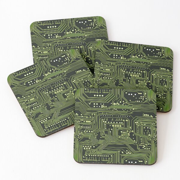 Item preview, Green Circuitry Black Board Seamless Pattern designed and sold by Sturdust.