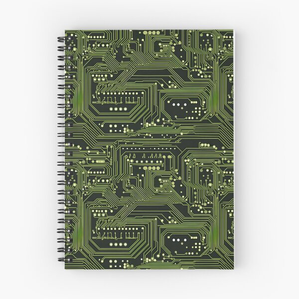 Item preview, Green Circuitry Black Board Seamless Pattern designed and sold by Sturdust.