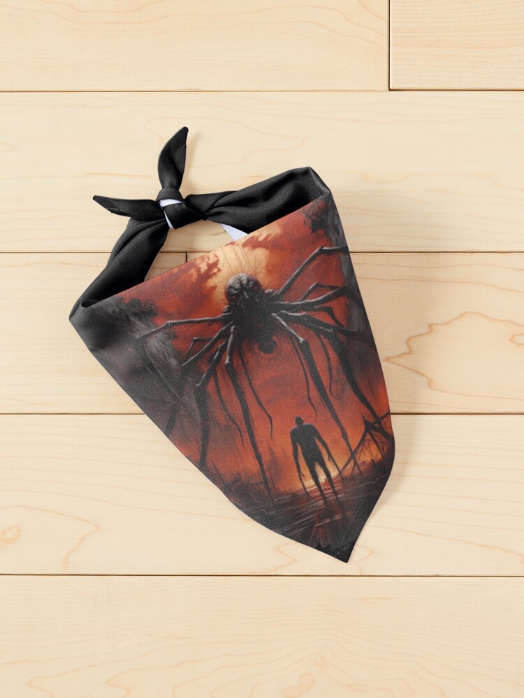 Thumbnail 2 of 6, Pet Bandana, Vintage Demogorgon Movie Poster Stranger Things Fan Art designed and sold by sμ (smew).