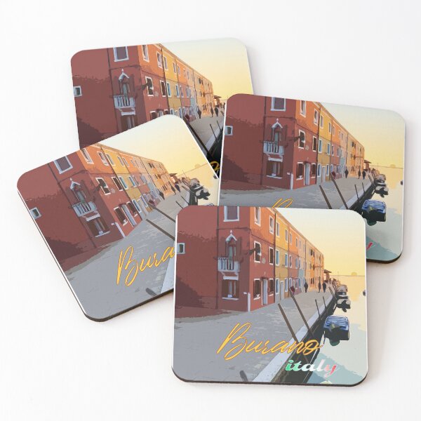 Item preview, Burano Italy Vintage Travel Poster Design designed and sold by DottiDivaDesign.