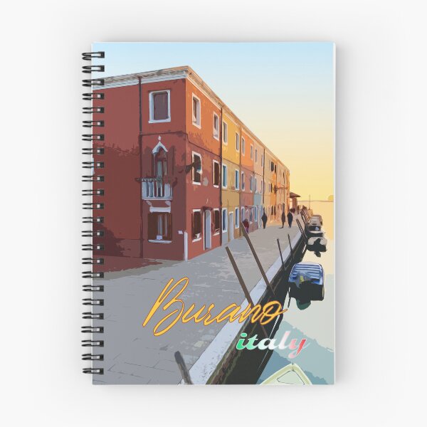 Item preview, Burano Italy Vintage Travel Poster Design designed and sold by DottiDivaDesign.