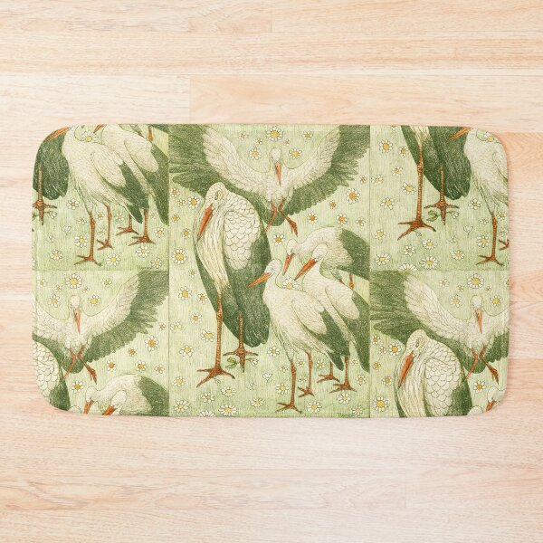 Item preview, Vijf ooievaars in een wei, 1878–1917 designed and sold by fleurdesignart.