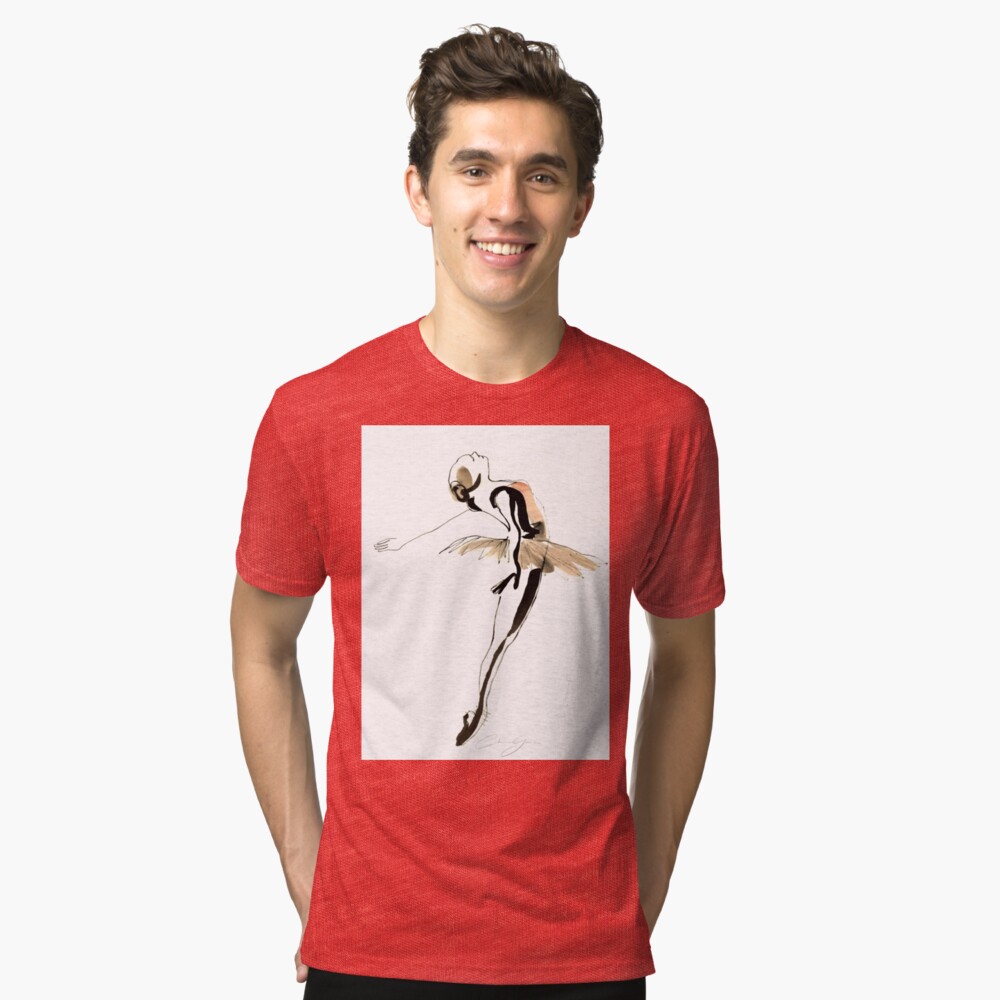 Ballet Dance Drawing Tri-blend T-Shirt