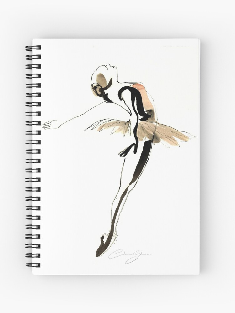 Cuaderno de espiral «Dibujo de danza del ballet» de CatarinaGarcia |  Redbubble