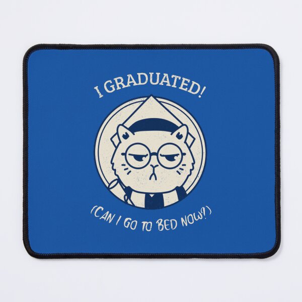 Item preview, I GRADUATED! Can I go to bed now? Classic Cat funny T-Shirt  designed and sold by Rodayna Elnaggar.