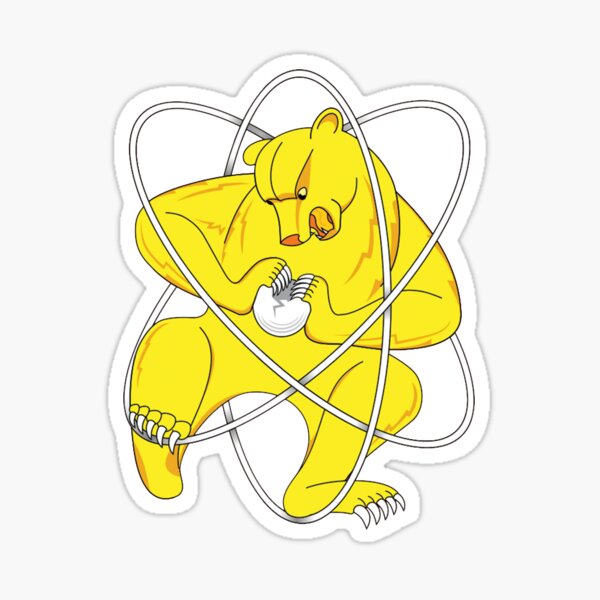 Zheleznogorsk flag, Bear cleaving atom Sticker