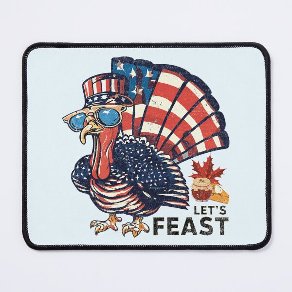 Item preview, Thanksgiving Turkey American Flag - Let's Feast designed and sold by Numero14.