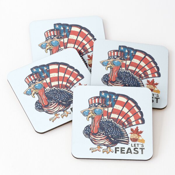 Item preview, Thanksgiving Turkey American Flag - Let's Feast designed and sold by Numero14.