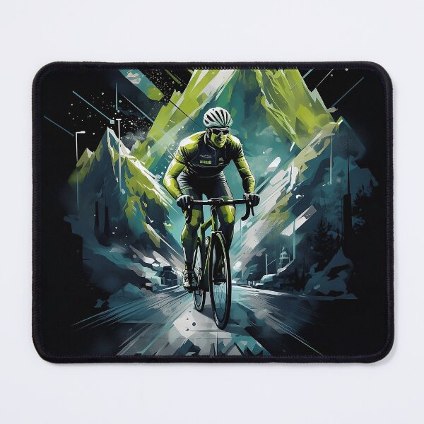 Item preview, Cycling up a mountain road designed and sold by aiveohgraphics.
