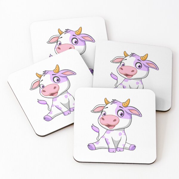 Item preview, Purple Cow - cute pastel moo designed and sold by thesocialcactus.