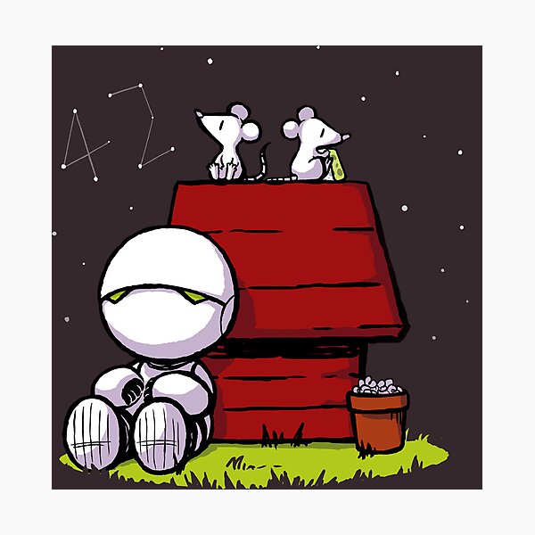 Item preview, Funny Comic Crossover Peanuts - Cute Robot designed and sold by BlancaVidal.