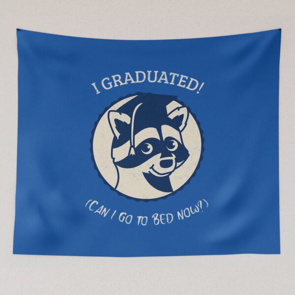 Item preview, Copy of I GRADUATED! Can I go to bed now? Classic raccoon funny T-Shirt  designed and sold by Rodayna Elnaggar.