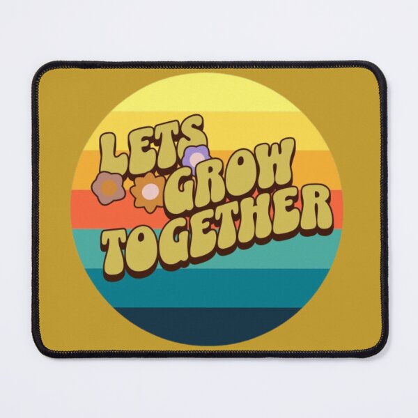 Item preview, lets grow together motivaional 70s retro design designed and sold by aquinavortex.