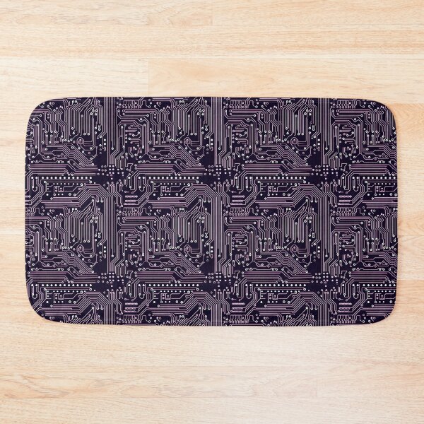 Item preview, Purple Circuitry Black Board Seamless Pattern designed and sold by Sturdust.