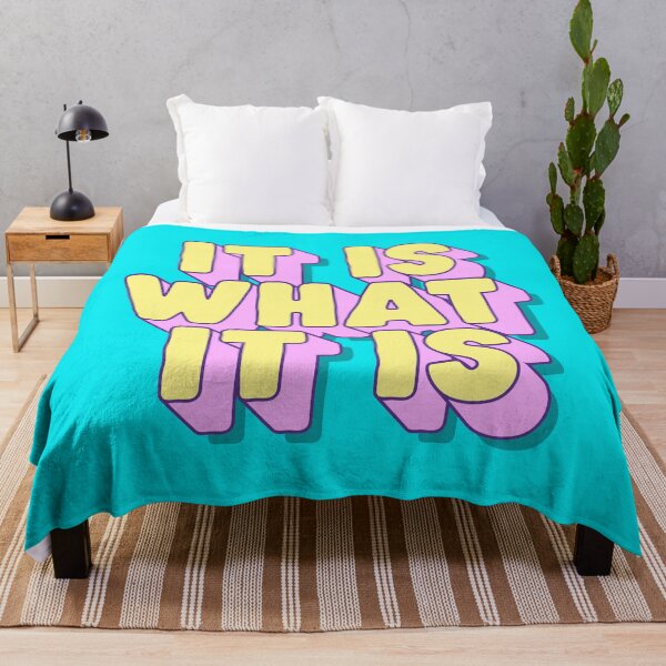 Item preview, It Is What It Is by The Motivated Type in Blue Yellow and Pink designed and sold by MotivatedType.