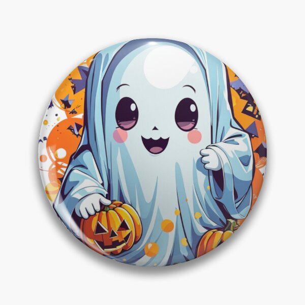 Item preview, Pumpkin Pals: Kawaii Ghosts Embrace Halloween designed and sold by irosh madushan.