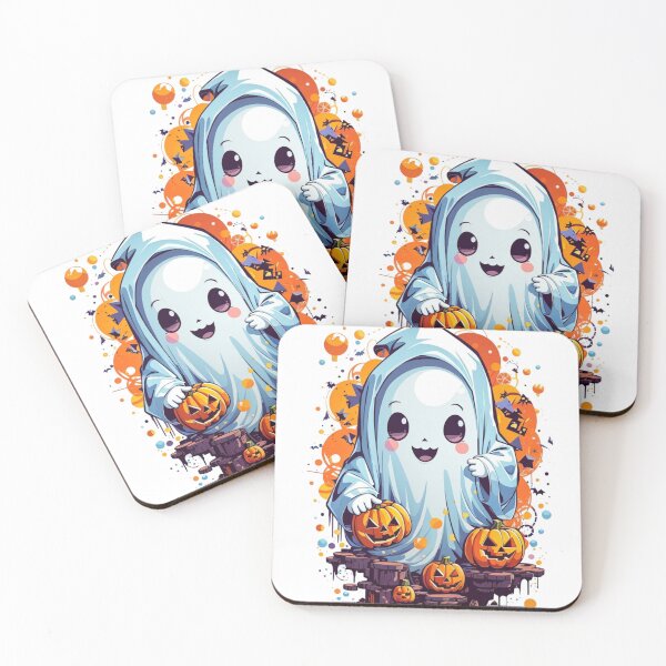 Item preview, Pumpkin Pals: Kawaii Ghosts Embrace Halloween designed and sold by irosh madushan.