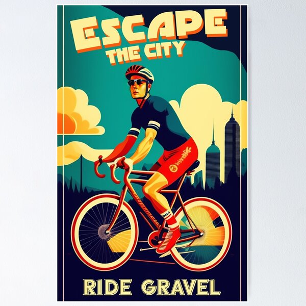 Item preview, Escape The City Ride Gravel Cycling designed and sold by Esskay Designs.